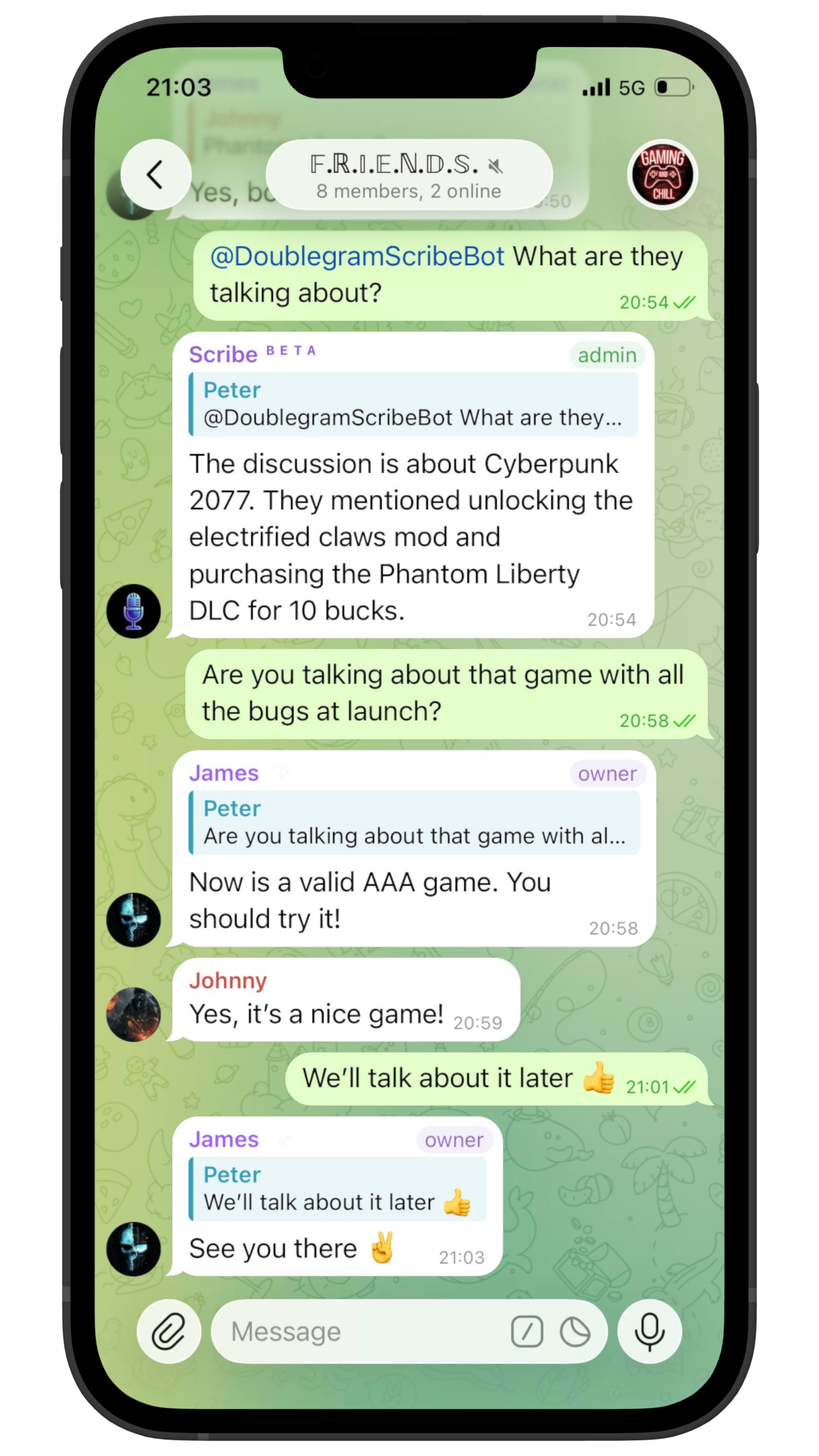 Compréhension de conversation